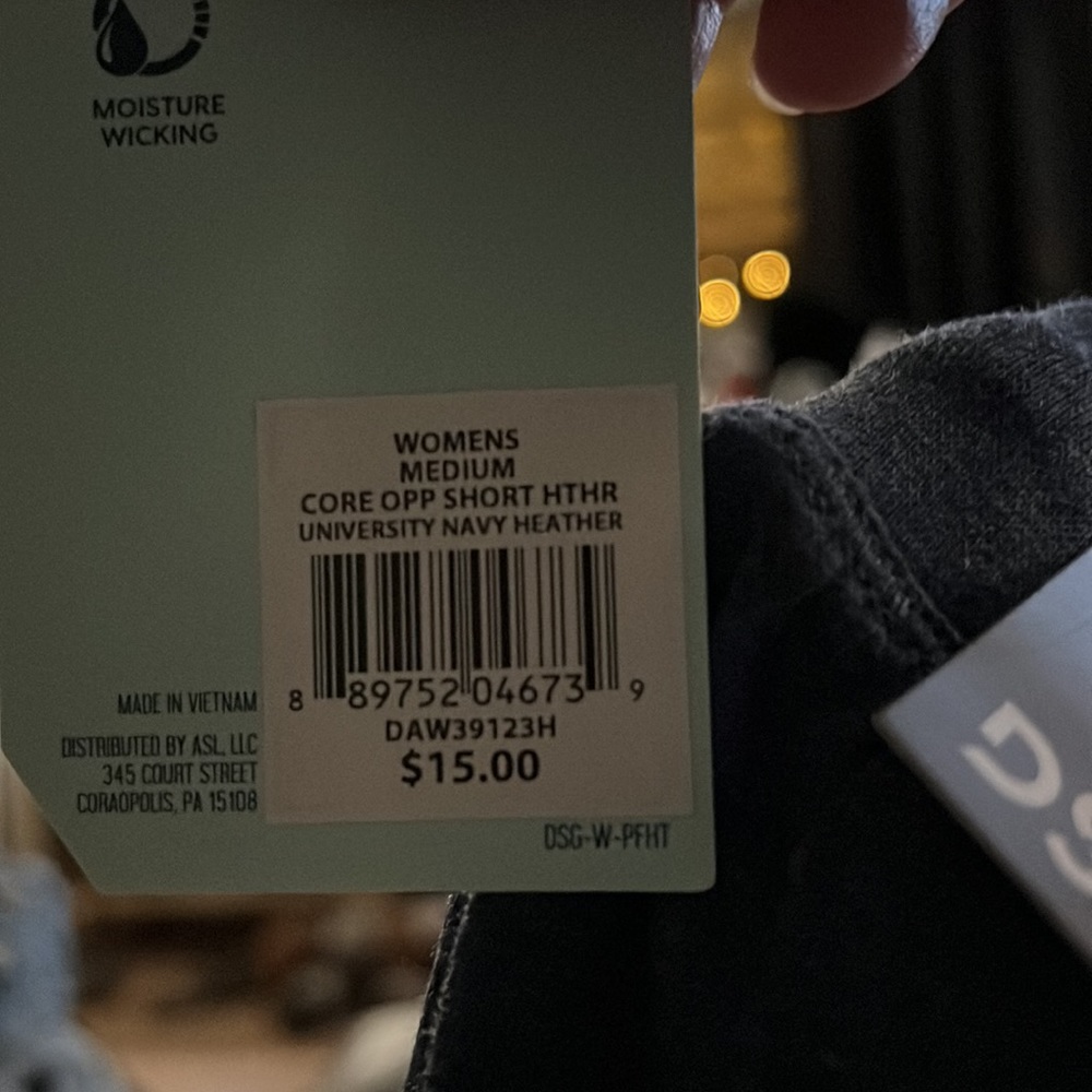 Women’s DSG Core Opp Shorts Navy Heather 3” Mid Rise size Medium - Picture 5 of 5